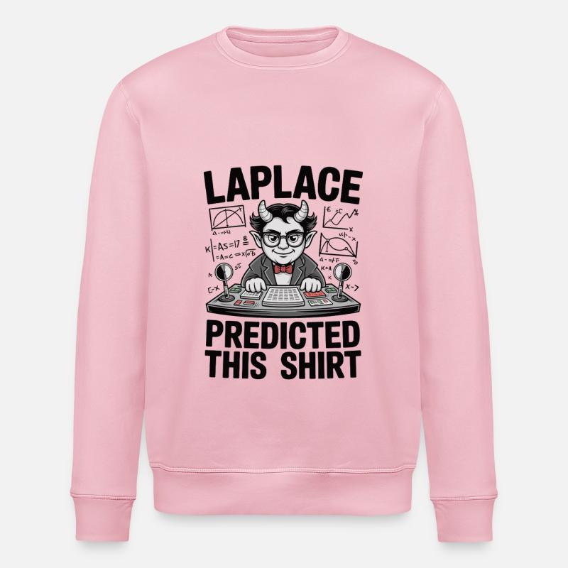 Laplace predicted this – Mathematischer Statement - Stanley/Stella Unisex Bio-Sweatshirt ROLLER - Hellrosa