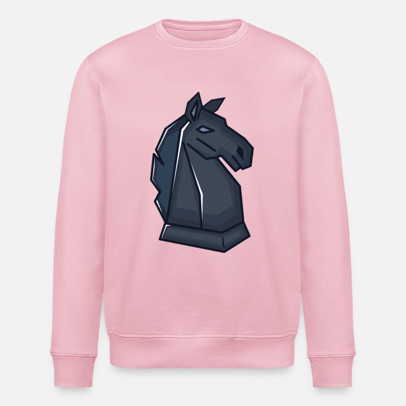 Chess Chess piece Springer - Stanley/Stella ROLLER Unisex Organic Sweatshirt - cotton pink