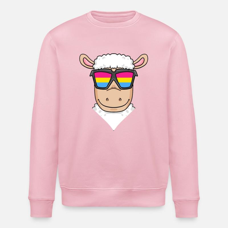 Pansexual Sheep Gift - Stanley/Stella ROLLER Unisex Organic Sweatshirt - cotton pink