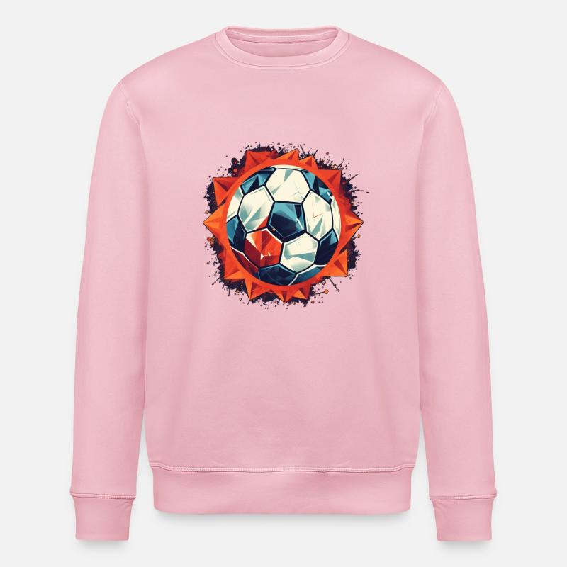 Fußball Ball - Stanley/Stella Unisex Bio-Sweatshirt ROLLER - Hellrosa