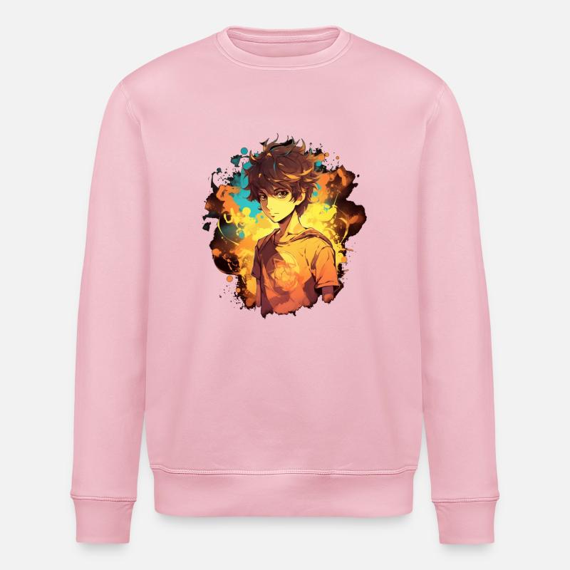 Anime Boy - Stanley/Stella Unisex Bio-Sweatshirt ROLLER - Hellrosa