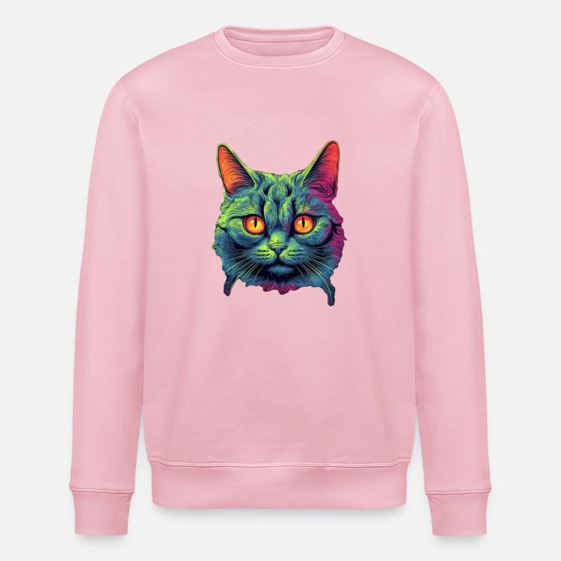 Chat - Sweat bio ROLLER Stanley/Stella Unisexe - rose pâle