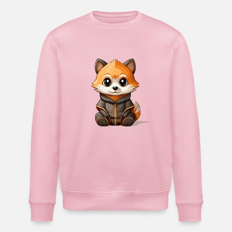 Raton laveur - Style Kawaii - Sweat bio ROLLER Stanley/Stella Unisexe - rose pâle
