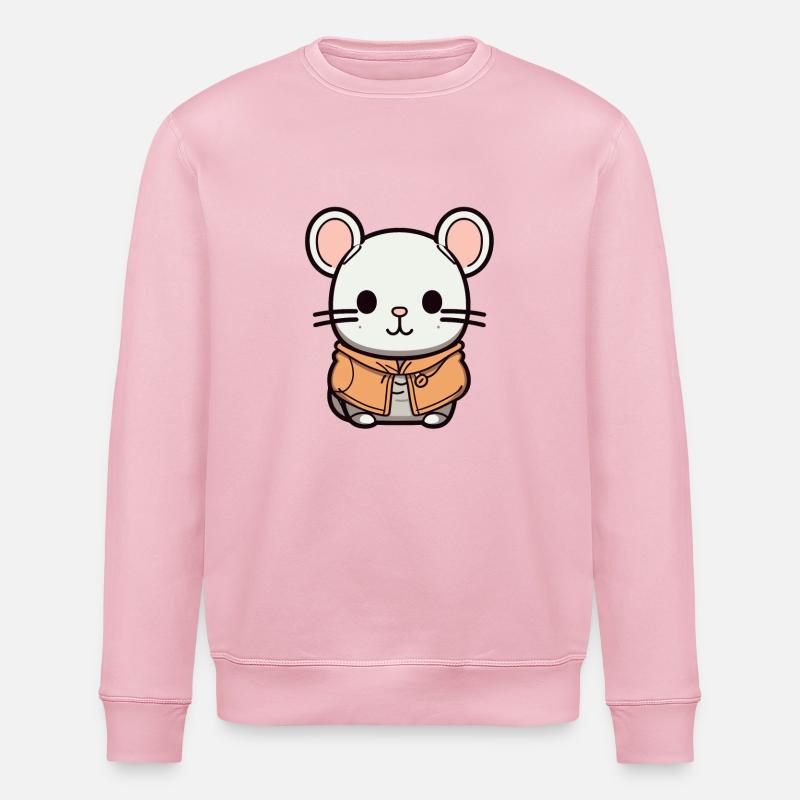 Maus - Kawaii Style - Stanley/Stella Unisex Bio-Sweatshirt ROLLER - Hellrosa