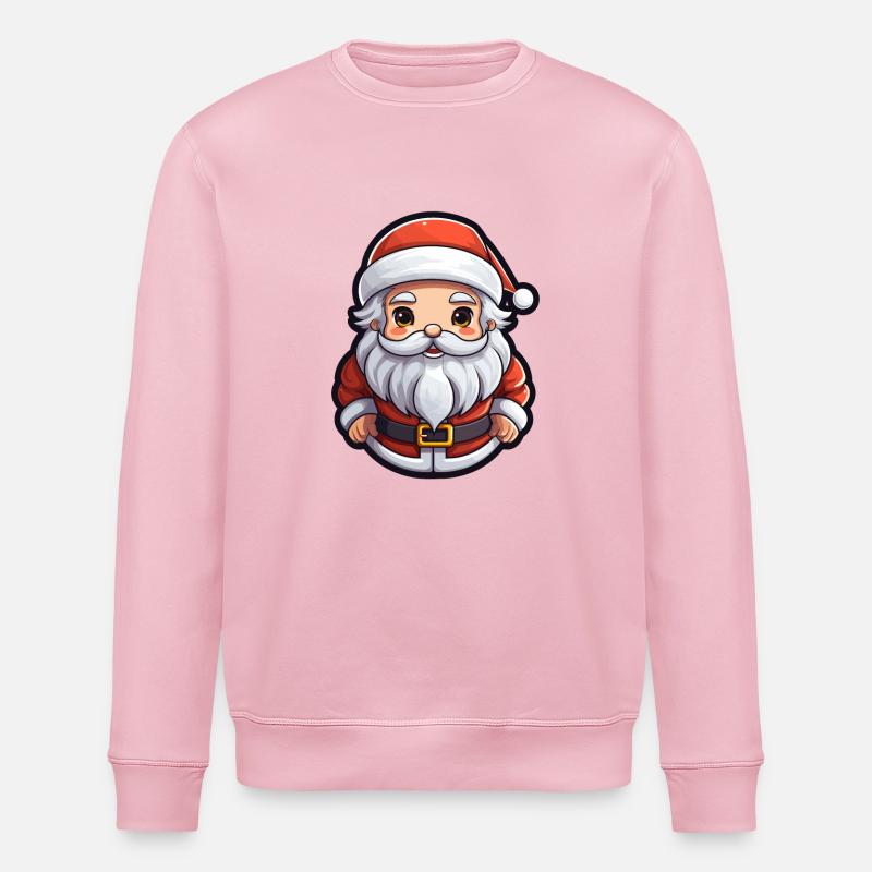 Weihnachtsmann Design - Kawaii Style - Stanley/Stella Unisex Bio-Sweatshirt ROLLER - Hellrosa