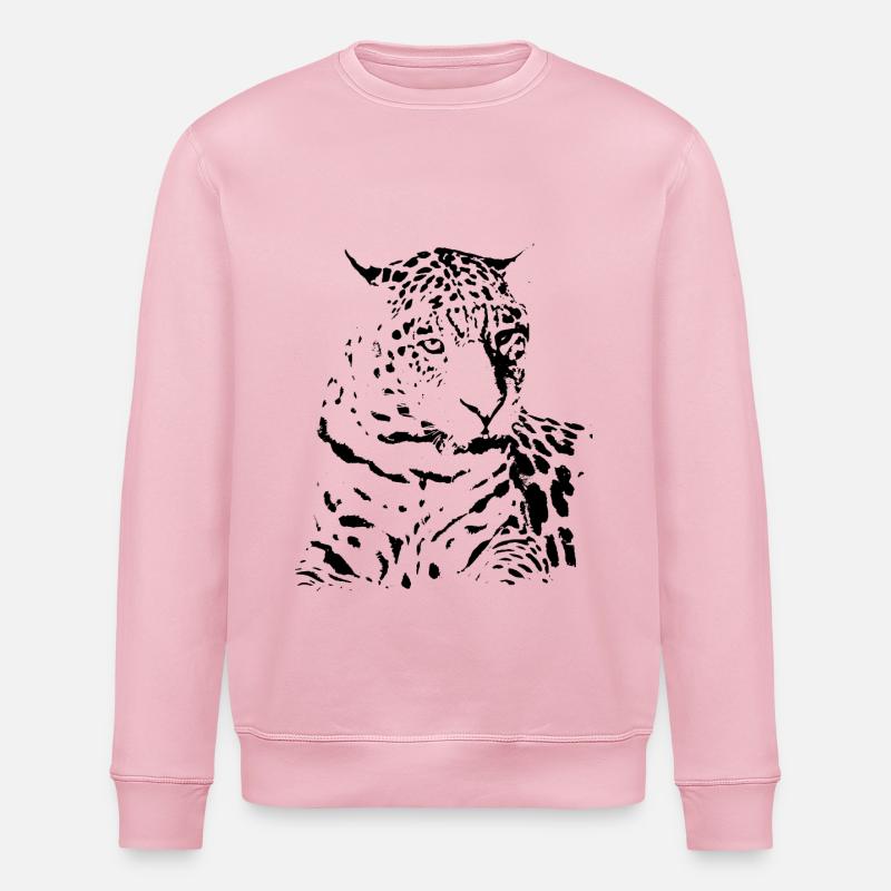 leopard black gifts gift idea - Stanley/Stella ROLLER Unisex Organic Sweatshirt - cotton pink