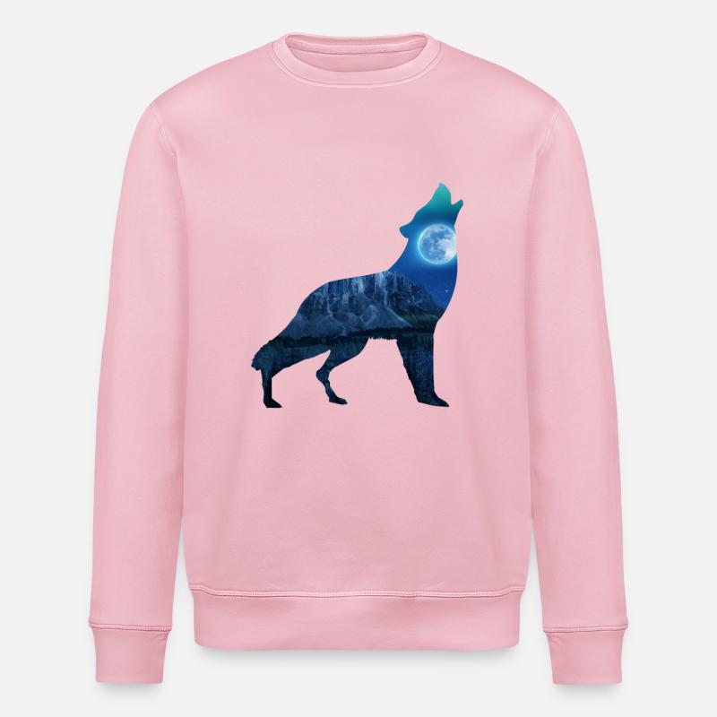 Wolf Mond - Stanley/Stella Unisex Bio-Sweatshirt ROLLER - Hellrosa