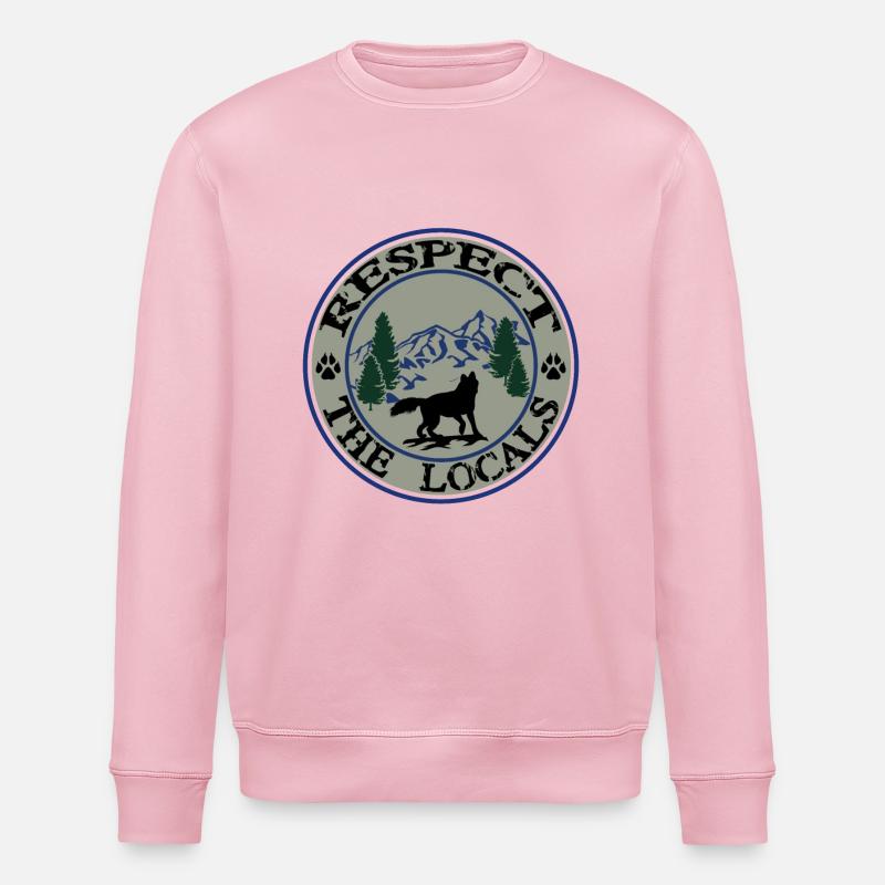 Respect The Locals Fuchs - Stanley/Stella Unisex Bio-Sweatshirt ROLLER - Hellrosa