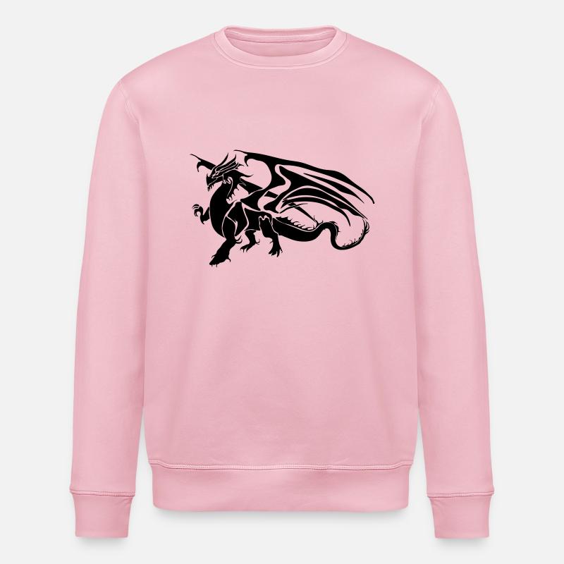 Dragon sur le terrain - Sweat bio ROLLER Stanley/Stella Unisexe - rose pâle
