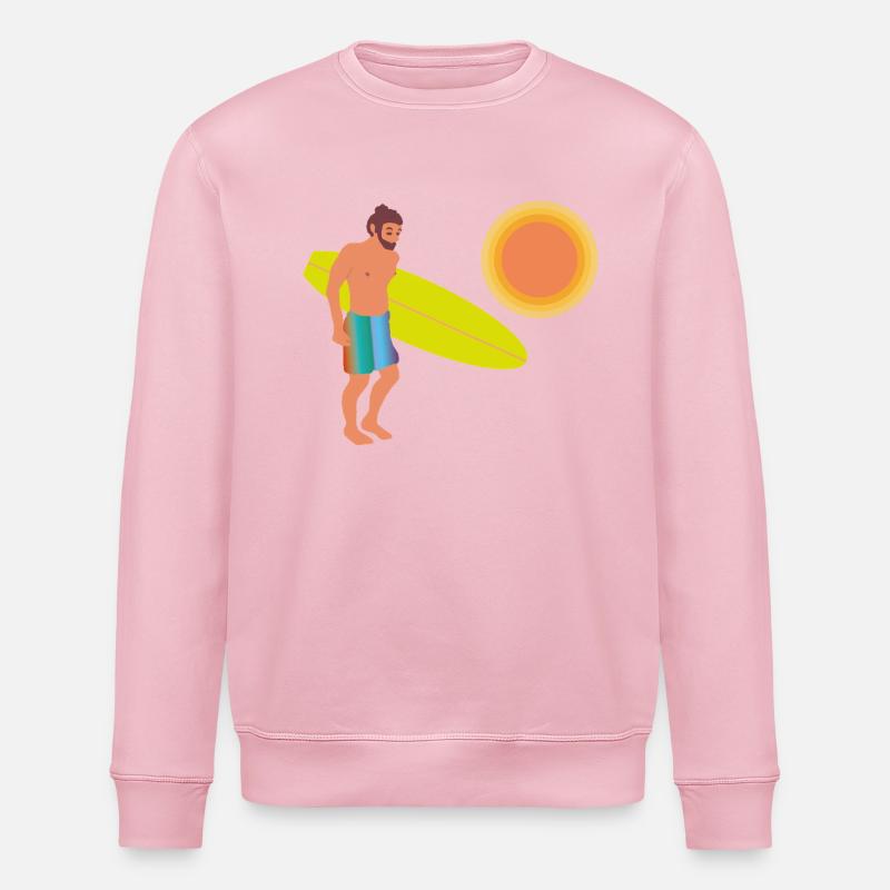 surfeur - Sweat bio ROLLER Stanley/Stella Unisexe - rose pâle