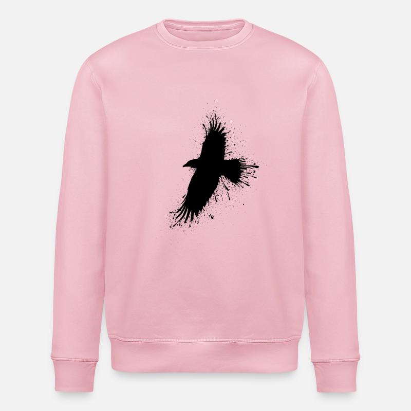 Ink Raven - Sweat bio ROLLER Stanley/Stella Unisexe - rose pâle