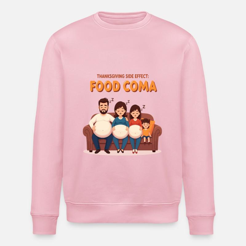 Coma alimentaire de Thanksgiving - Sweat bio ROLLER Stanley/Stella Unisexe - rose pâle