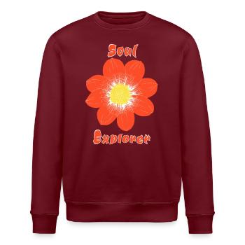 Seelen-Entdecker - Stanley/Stella Unisex Bio-Sweatshirt ROLLER - Burgunderrot - Vorne - Nik (191cm)