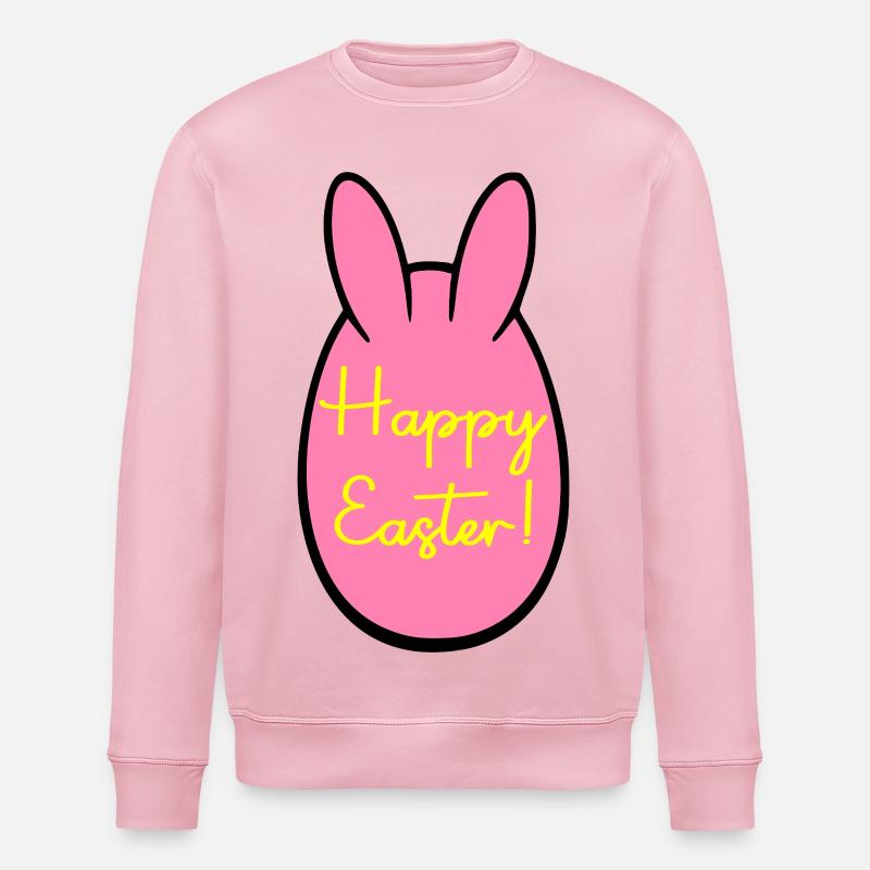 Happy Easter Bunny - Stanley/Stella ROLLER Unisex Organic Sweatshirt - cotton pink