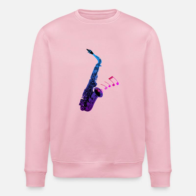 Saxophon - Stanley/Stella Unisex Bio-Sweatshirt ROLLER - Hellrosa