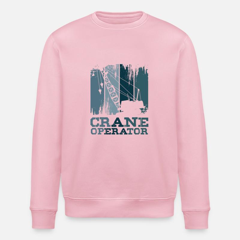 Crane operator - Stanley/Stella ROLLER Unisex Organic Sweatshirt - cotton pink