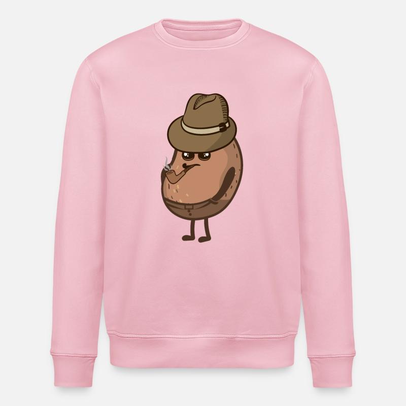 Patates douces - Sweat bio ROLLER Stanley/Stella Unisexe - rose pâle