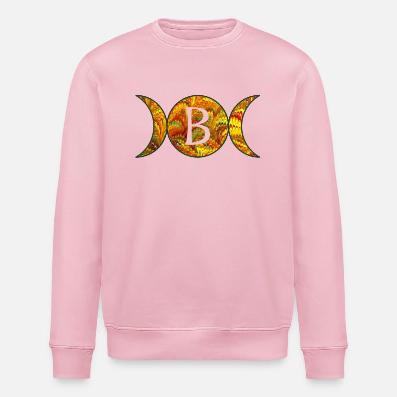 Moon phases E 38 B - Stanley/Stella ROLLER Unisex Organic Sweatshirt - cotton pink