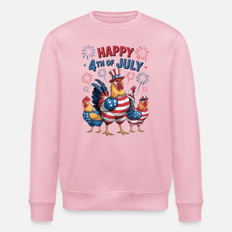Frohen 4. Juli - Stanley/Stella Unisex Bio-Sweatshirt ROLLER - Hellrosa
