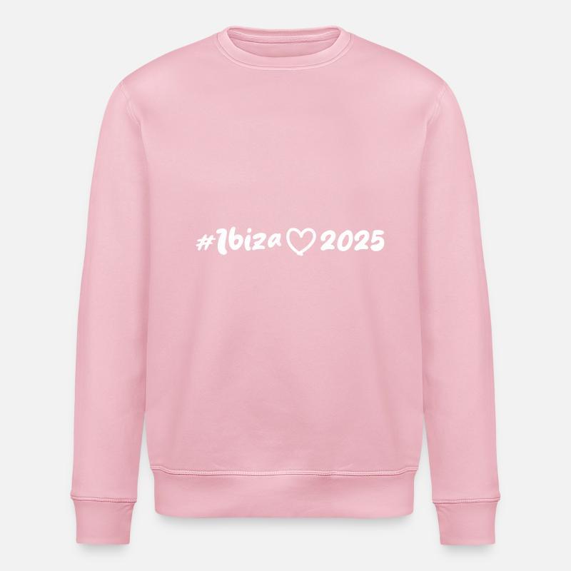 Ibiza 2025 Heart - Stanley/Stella ROLLER Unisex Organic Sweatshirt - cotton pink