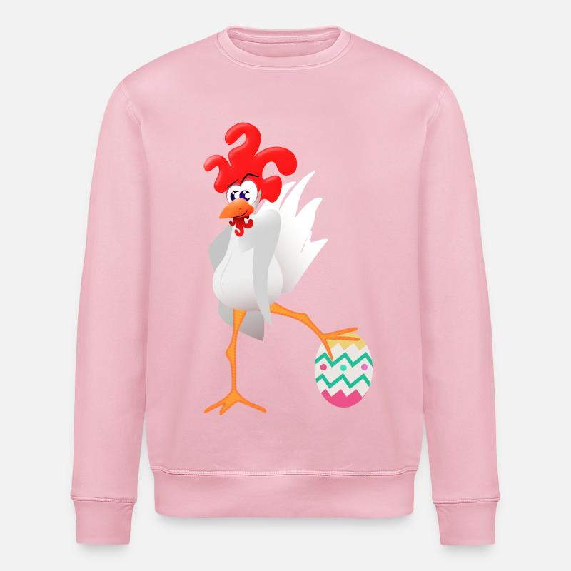 Coq de Pâques - Sweat bio ROLLER Stanley/Stella Unisexe - rose pâle