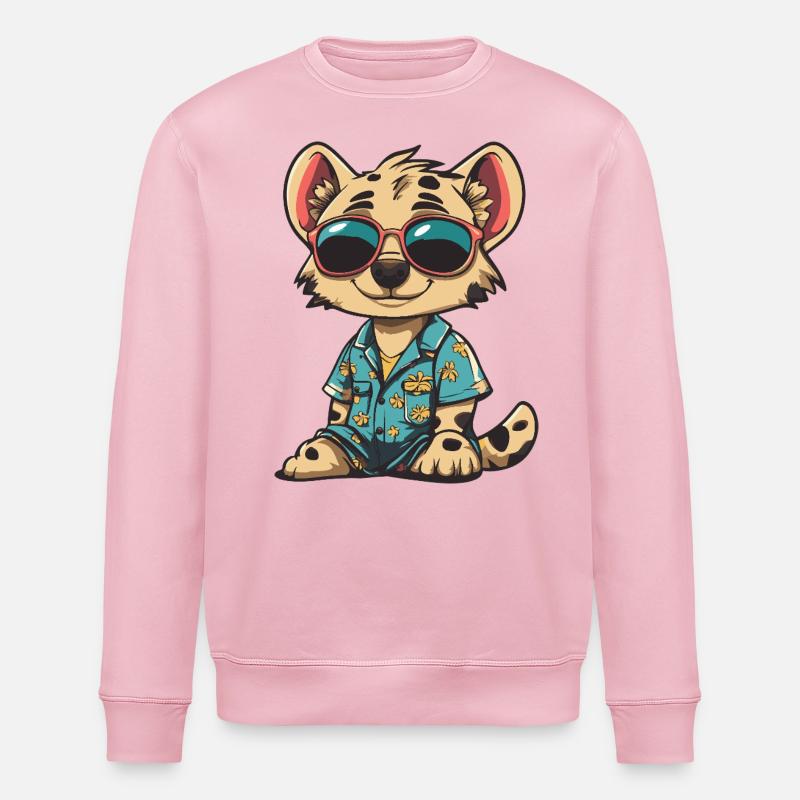Hyäne Lustig Sommer - Stanley/Stella Unisex Bio-Sweatshirt ROLLER - Hellrosa