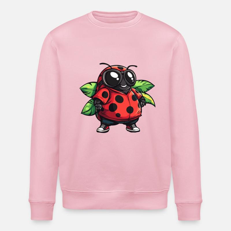 Ladybug Summer - Stanley/Stella ROLLER Unisex Organic Sweatshirt - cotton pink