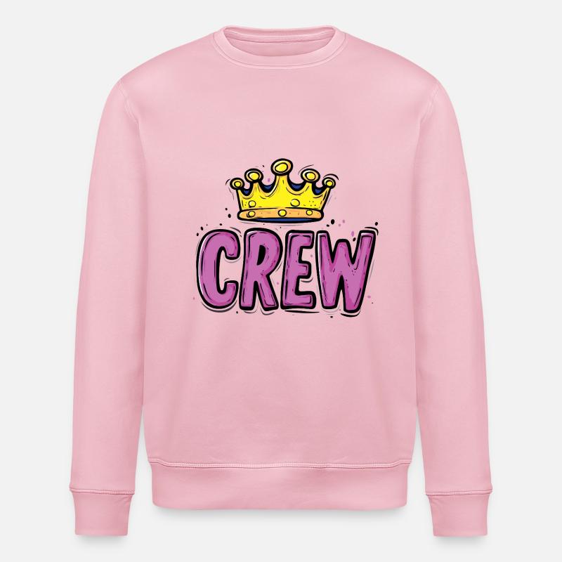 Graphiques de l’équipage - Sweat bio ROLLER Stanley/Stella Unisexe - rose pâle