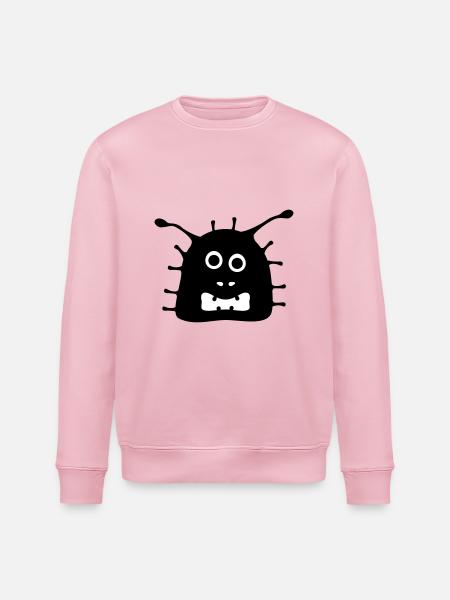 Covi the crazy corona virus - Stanley/Stella ROLLER Unisex Organic Sweatshirt - cotton pink
