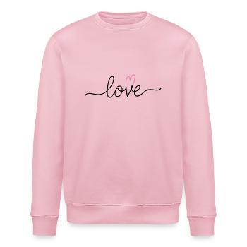 Love V-Heart – Une écriture d’amour simple et moderne - Sweat bio ROLLER Stanley/Stella Unisexe - rose pâle - Devant - Nik (191cm)