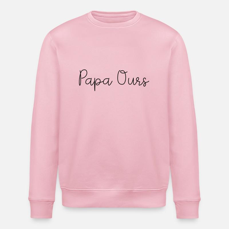Daddy bear - Stanley/Stella ROLLER Unisex Organic Sweatshirt - cotton pink