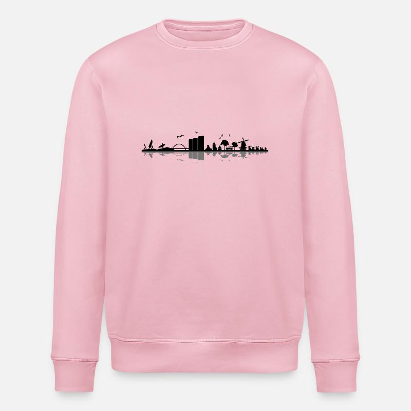 Skyline - Küste Fehmarn - Stanley/Stella Unisex Bio-Sweatshirt ROLLER - Hellrosa