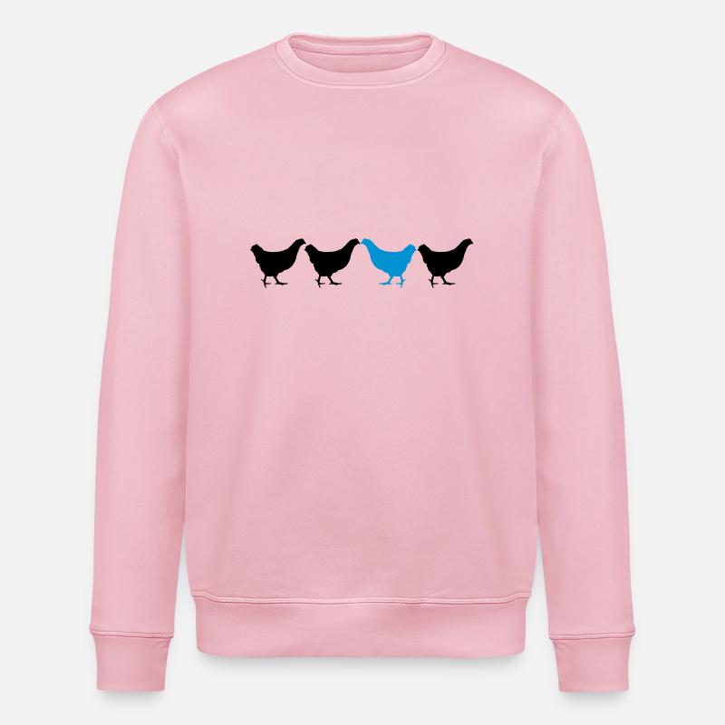 Be Different Huhn - Stanley/Stella Unisex Bio-Sweatshirt ROLLER - Hellrosa