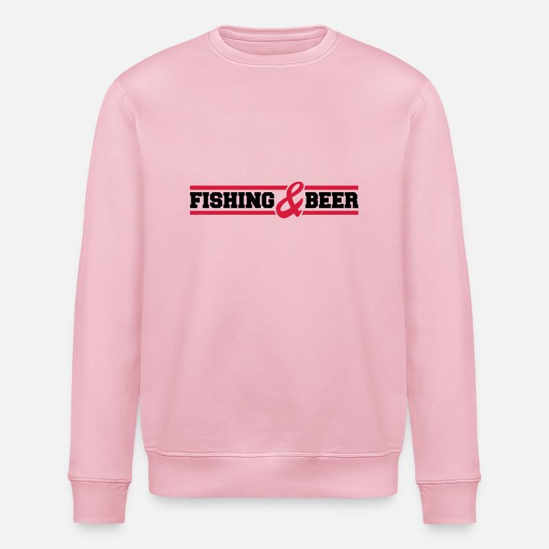 fishing_and_beer_c2 - Stanley/Stella Unisex Bio-Sweatshirt ROLLER - Hellrosa