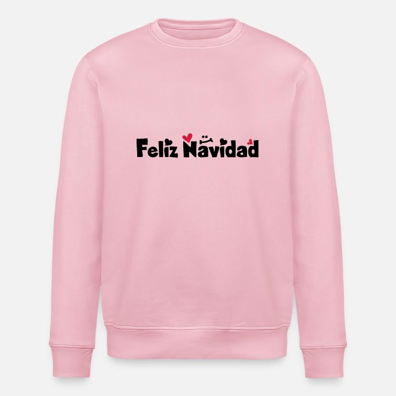 Feliz Navidad Joyeux Noël - Sweat bio ROLLER Stanley/Stella Unisexe - rose pâle