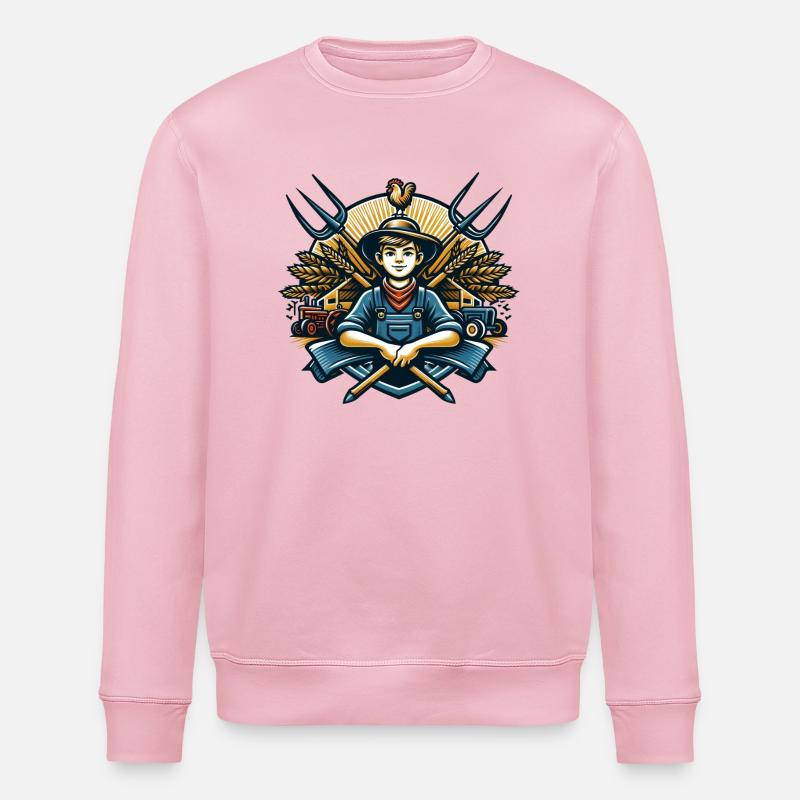 Junge vom Dorf Logo - Stanley/Stella Unisex Bio-Sweatshirt ROLLER - Hellrosa