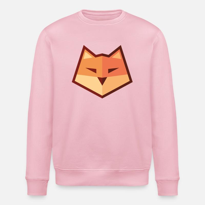 Vector Fox - Stanley/Stella ROLLER Unisex Organic Sweatshirt - cotton pink