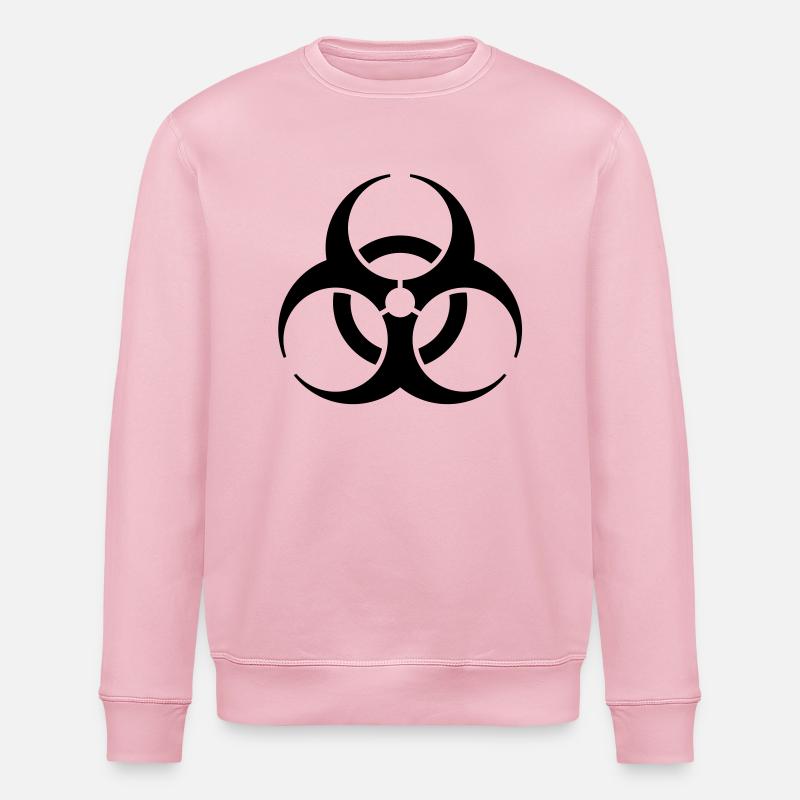 Biohazard Biohazard Symbole de danger - Sweat bio ROLLER Stanley/Stella Unisexe - rose pâle
