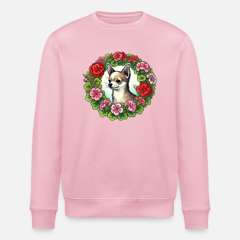 Chihuahua - Stanley/Stella Unisex Bio-Sweatshirt ROLLER - Hellrosa