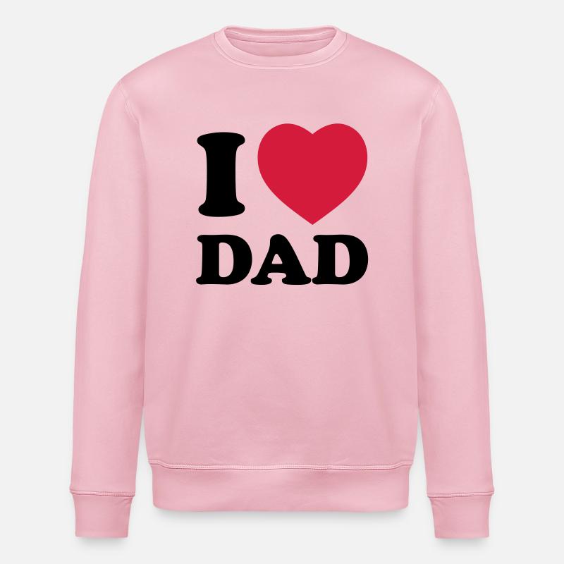 i_love_dad - Stanley/Stella Unisex Bio-Sweatshirt ROLLER - Hellrosa