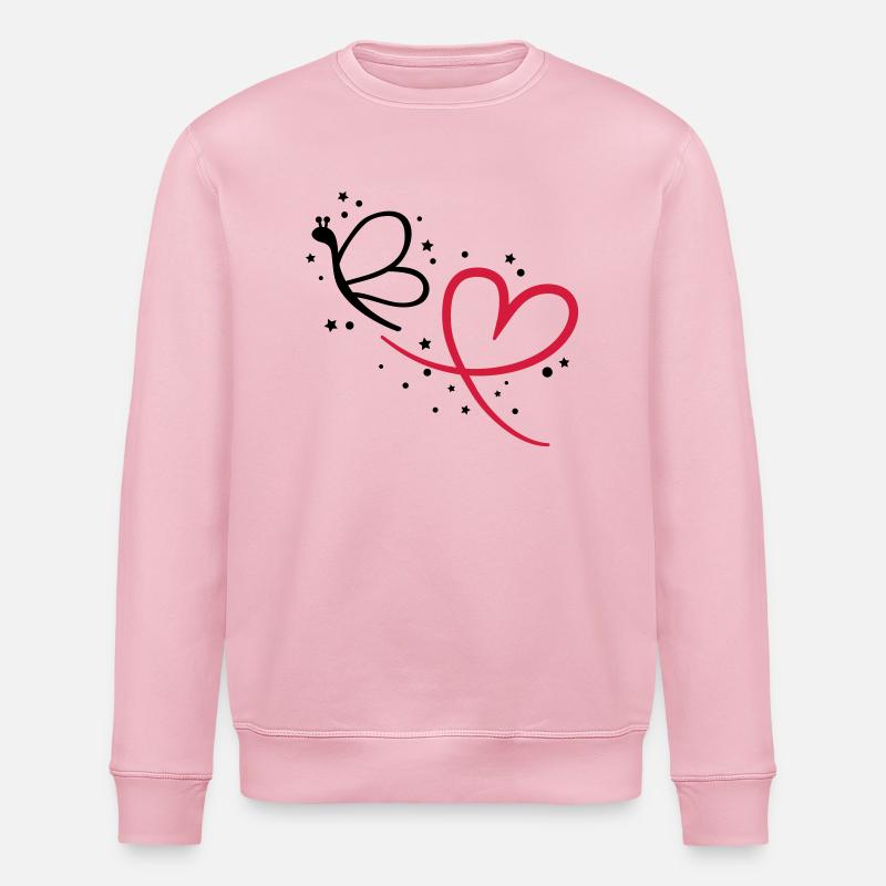 butterfly_heart_gy2 - Sweat bio ROLLER Stanley/Stella Unisexe - rose pâle