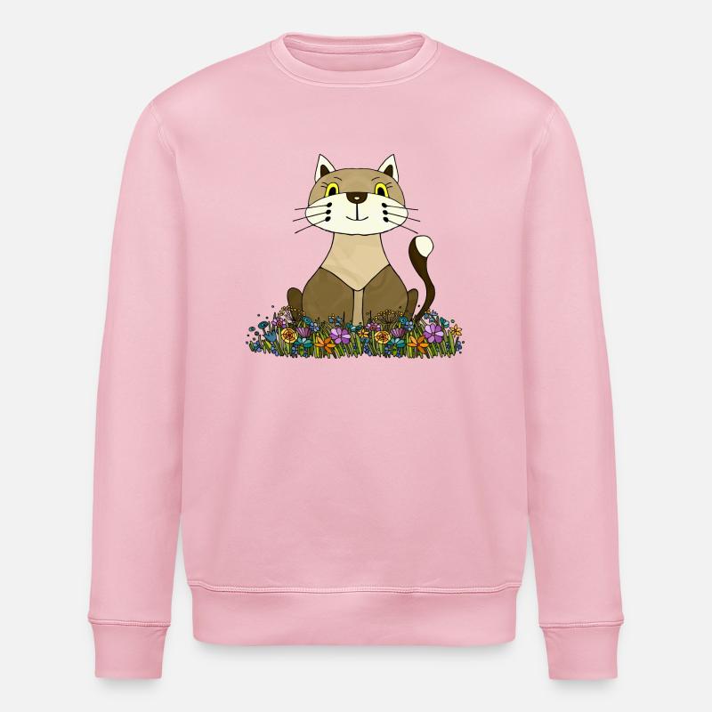 Chat - Sweat bio ROLLER Stanley/Stella Unisexe - rose pâle