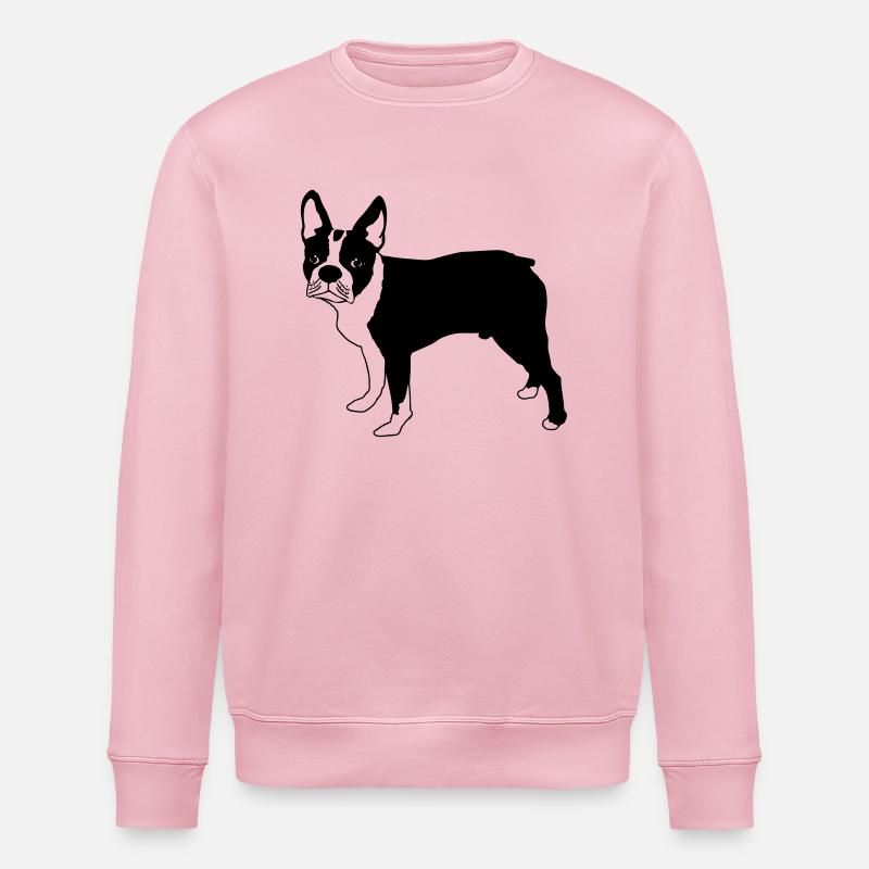 Boston terrier de - Sweat bio ROLLER Stanley/Stella Unisexe - rose pâle