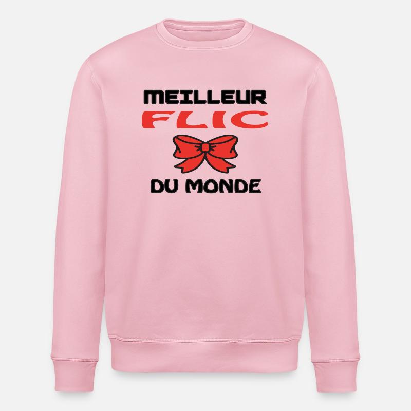 BESTER COP DER WELT - Stanley/Stella Unisex Bio-Sweatshirt ROLLER - Hellrosa