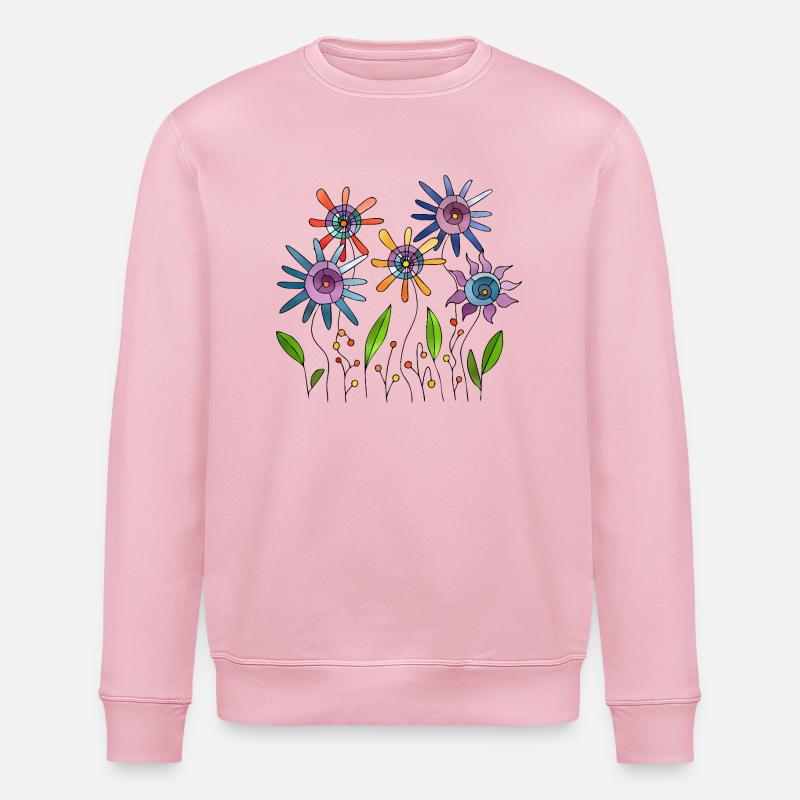 Fleur - Sweat bio ROLLER Stanley/Stella Unisexe - rose pâle