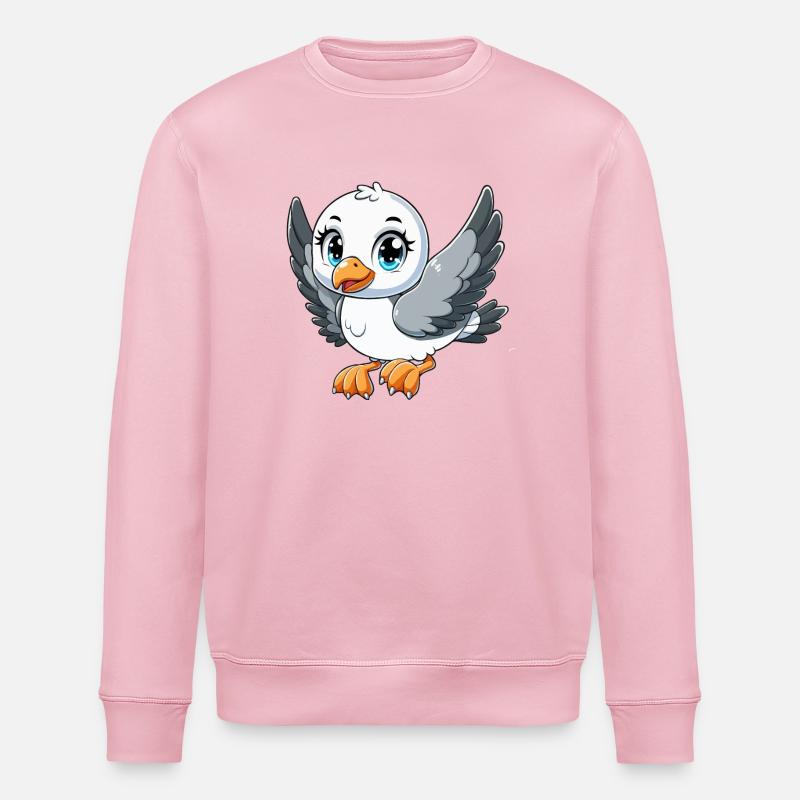 Baby-Möwe - Stanley/Stella Unisex Bio-Sweatshirt ROLLER - Hellrosa
