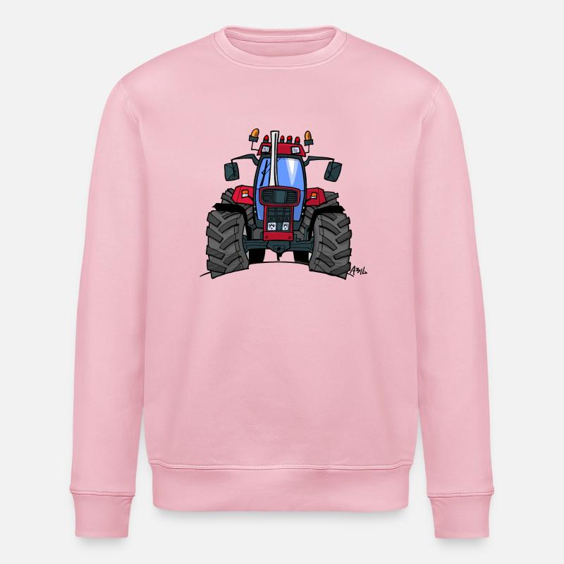 340 Red Tractor - Sweat bio ROLLER Stanley/Stella Unisexe - rose pâle