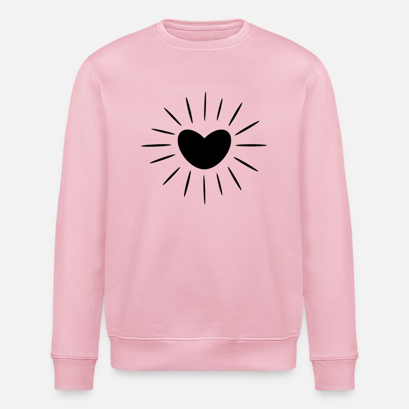 Sommer - Sonne Herz - Stanley/Stella Unisex Bio-Sweatshirt ROLLER - Hellrosa