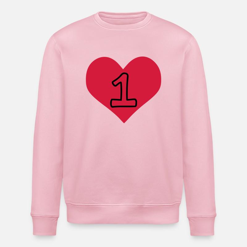 Anzahl 1 & Herz - Stanley/Stella Unisex Bio-Sweatshirt ROLLER - Hellrosa