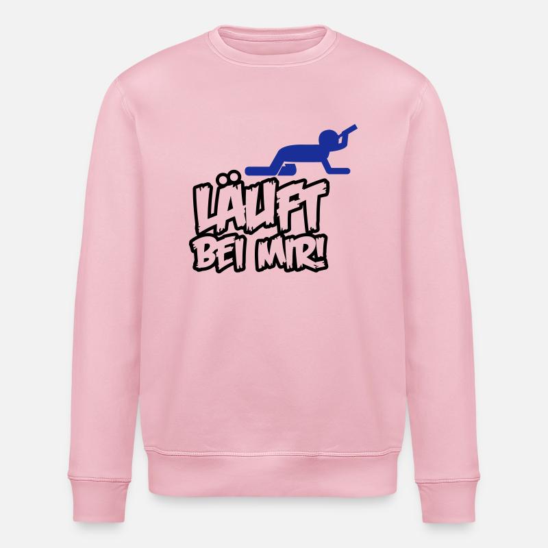 laeuft_bei_mir_02 - Stanley/Stella Unisex Bio-Sweatshirt ROLLER - Hellrosa